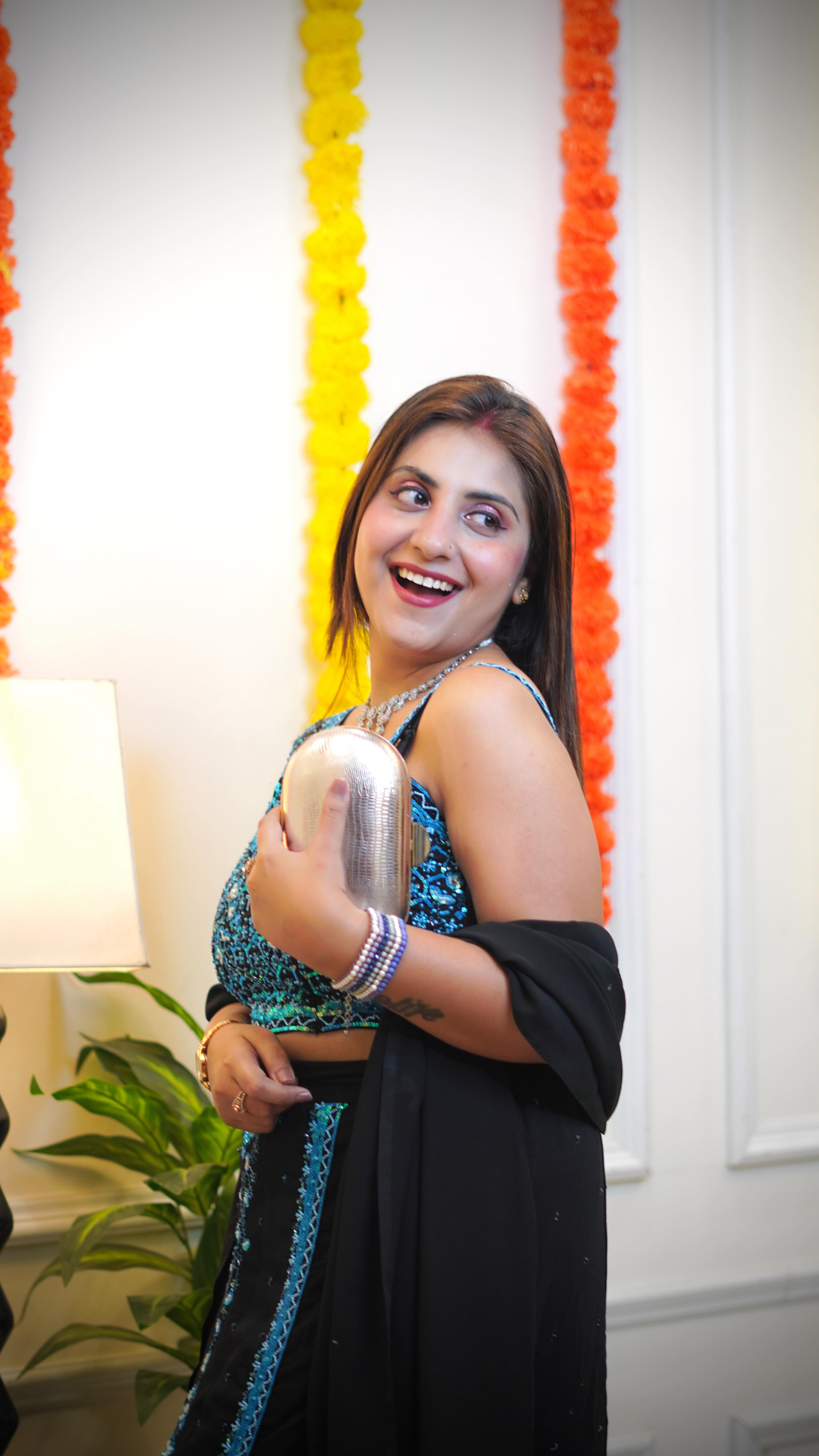 Instagram post by @havisha_malhotra for Shopsy. Caption reads: Okay but… who said wedding makeup has to cost a....