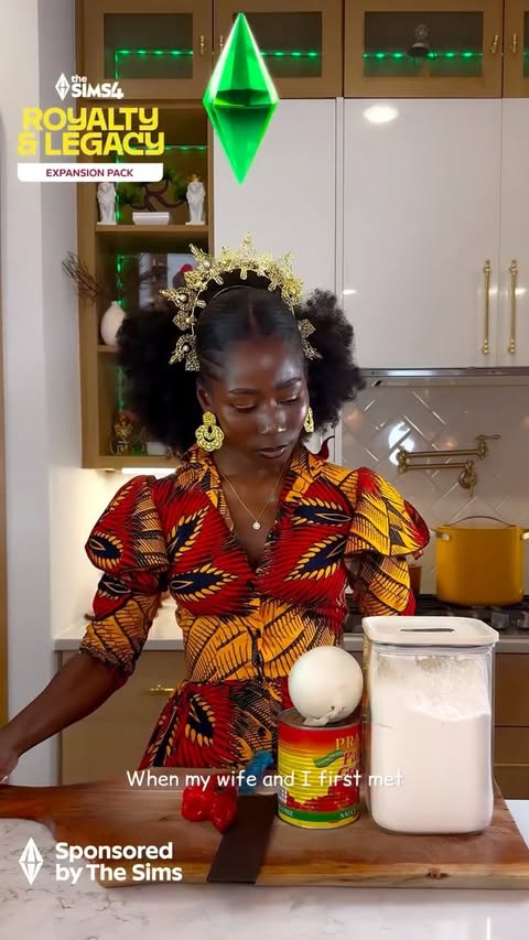 Instagram post by @aris__s.a.f for The Sims. Caption reads: Before it was real, he built it in @thesims....