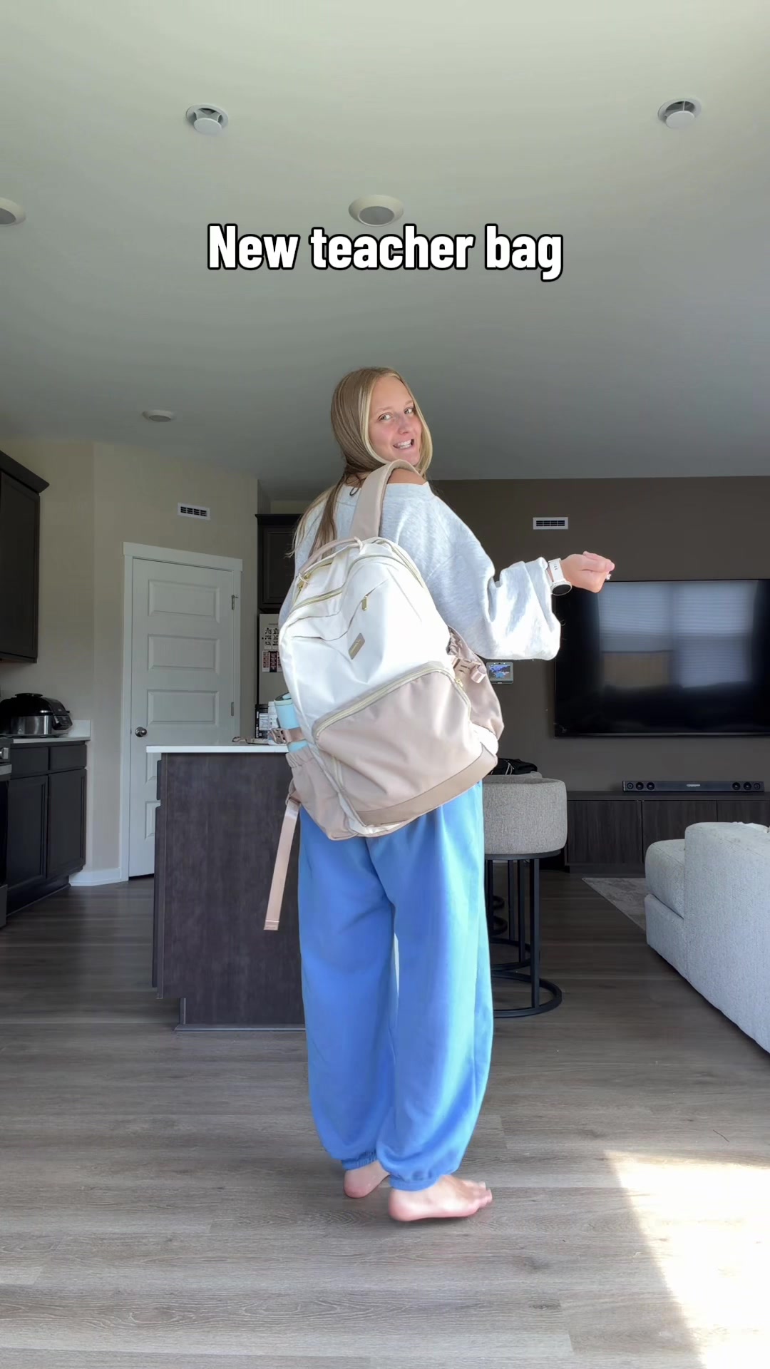 TikTok post by @syd_blair for Lovevook. Caption reads: Your sign to upgrade your teacher bag @LOVEVOOK....