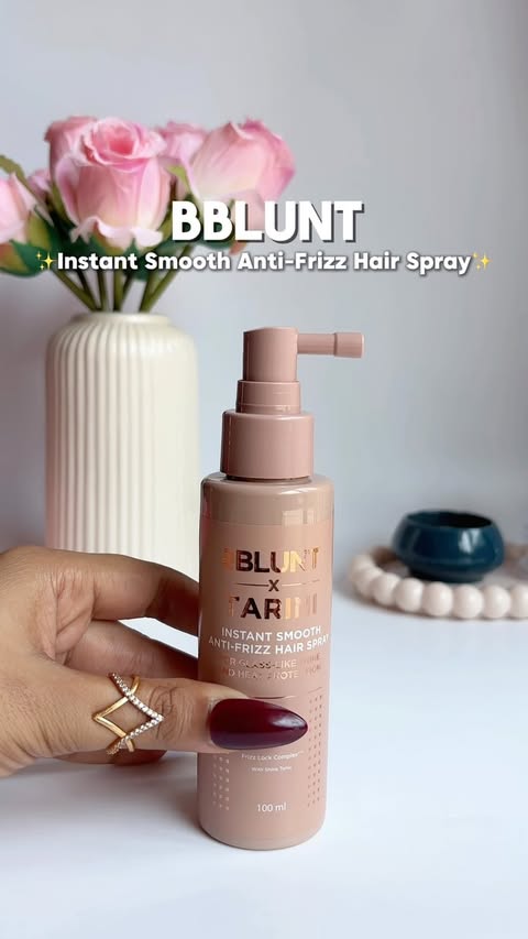 Instagram post by @radiantrebellll for Honasa Consumer Ltd.. Caption reads: Comment for “link” 🔗🌟Frizz-free hair in seconds✨....