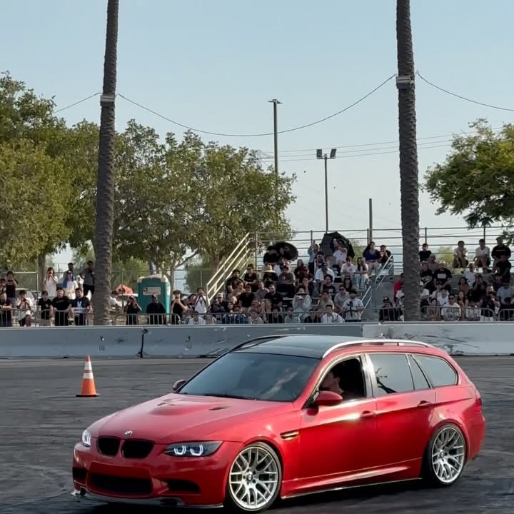 Instagram post by @nour_hummadi for Valvetronic. Caption reads: Throwback to @bimmerinvasion 2024 when @afromb3....