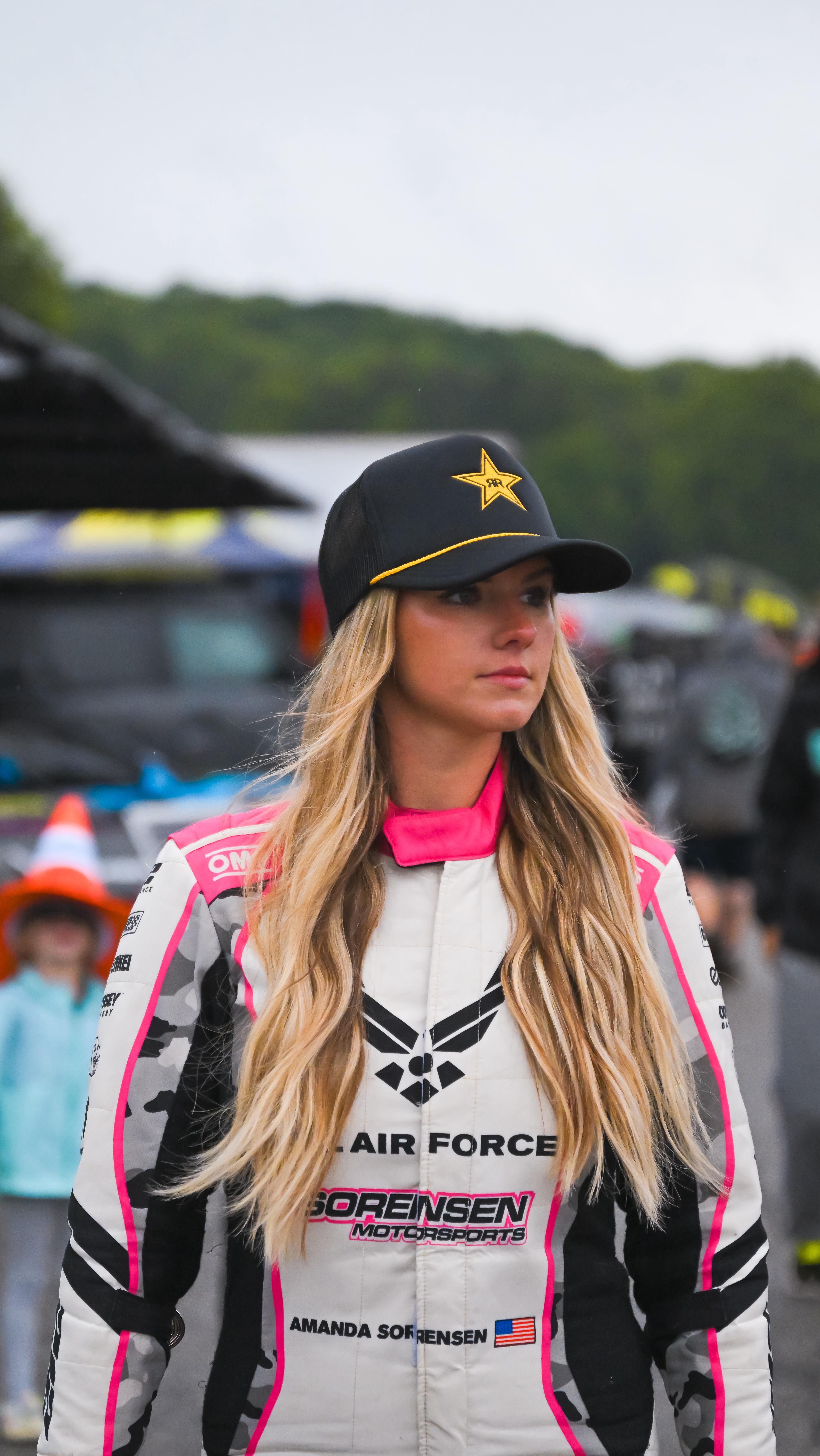 Instagram post by @amanda.sorensen12 for Rockstar Energy Drink. Caption reads: Counting down the days until my next Formula Drift....