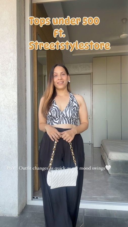 Instagram post by @neha1584 for streetstylestore. Caption reads: T-shirt Haul ft. Streetstylestore 
All tops are....