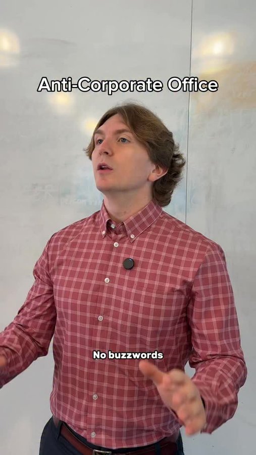 Instagram post by @clickupcomedy for ClickUp. Caption reads: Let’s all just say what we mean!
•
•
•
#corporate....