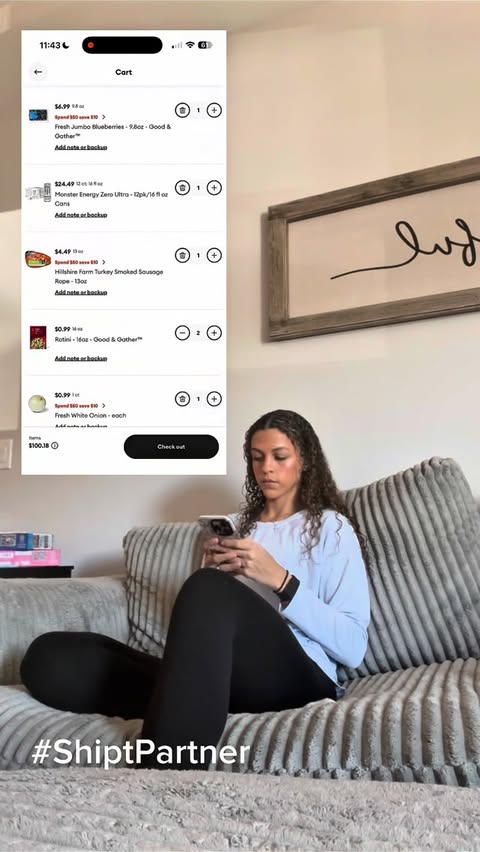 Instagram post by @gabbie.marshall for Shipt. Caption reads: [...] I shop with my favorite retailers using....