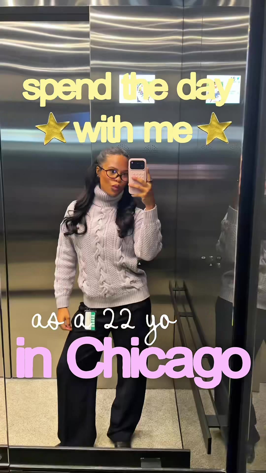 TikTok post by @taeywright for Amika. Caption reads: [...] #Vlog #chicagoinfluencer #adagency @amika....