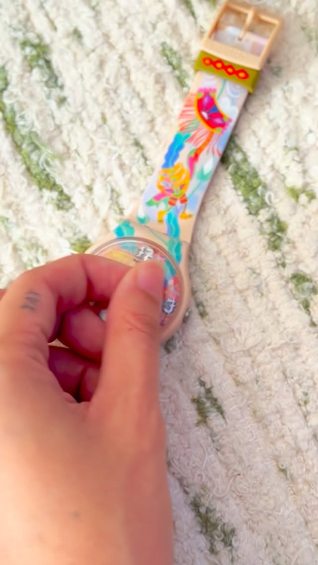 Instagram post by @soniaeryka for Swatch. Caption reads: went to #SwatchDestinationArt yesterday and....