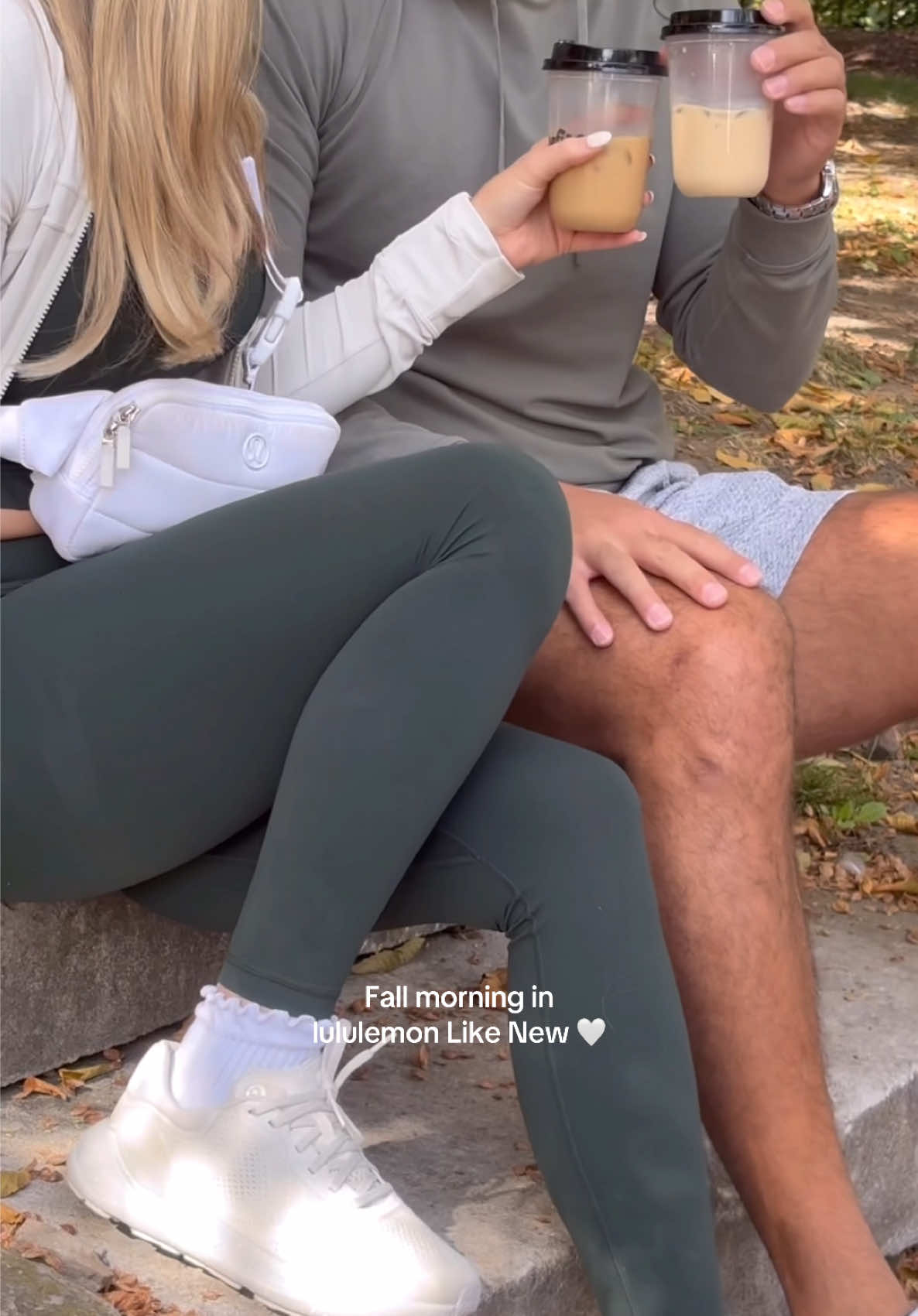 TikTok post by @sidneymarieduke for LTK. Caption reads: Fall mornings in @lululemon Like New are my fave....