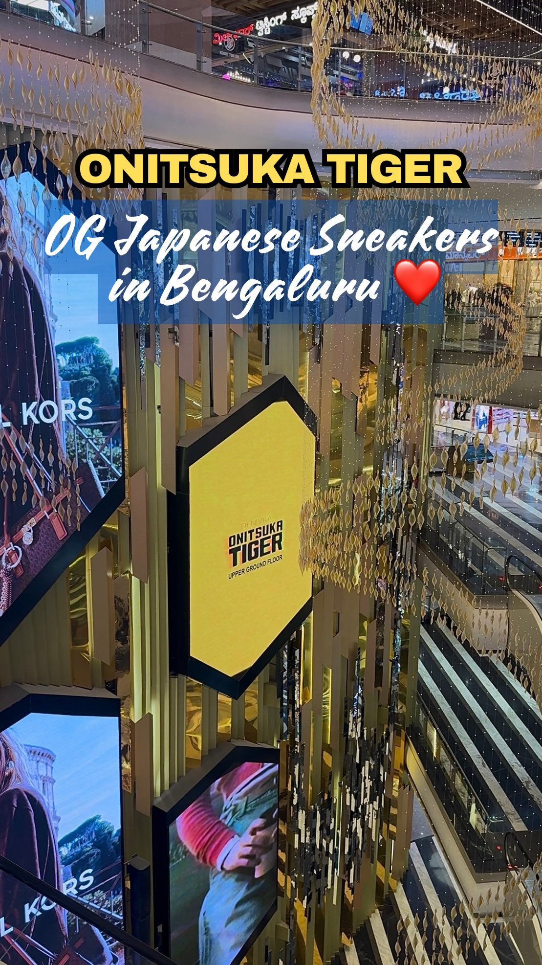 Instagram post by @whatstrendingbengaluru for Onitsuka Tiger. Caption reads: Let that Sneaker Lover know!!

📍Onitsuka....