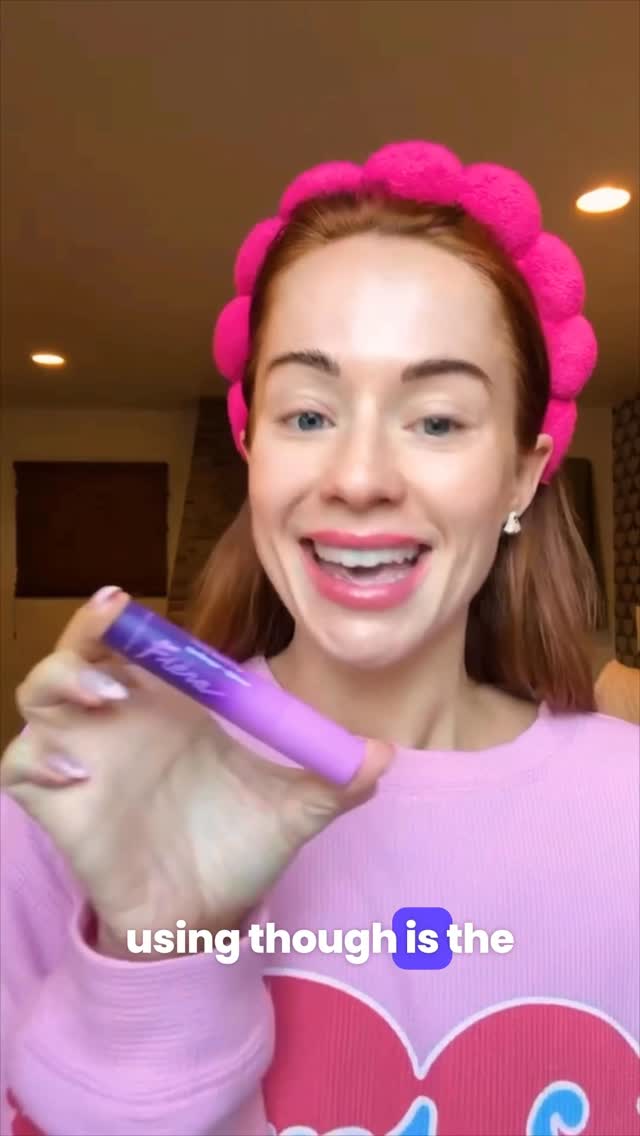 Instagram post by @whitleavitt for Fièra Cosmetics. Caption reads: Rumors say filler... I say gloss 😘 This....