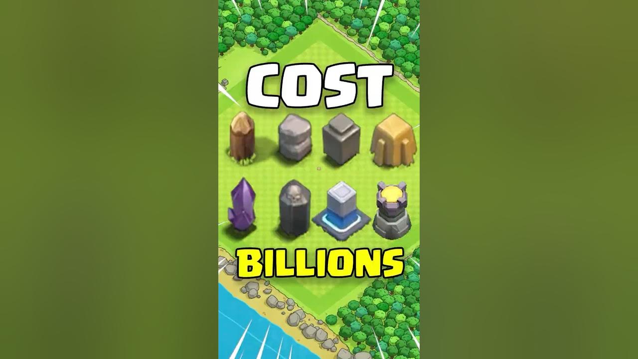 YouTube post by @draqclashofclans for Clash Royale eSports. Caption reads: The Most Expensive Building in Clash of Clans!.