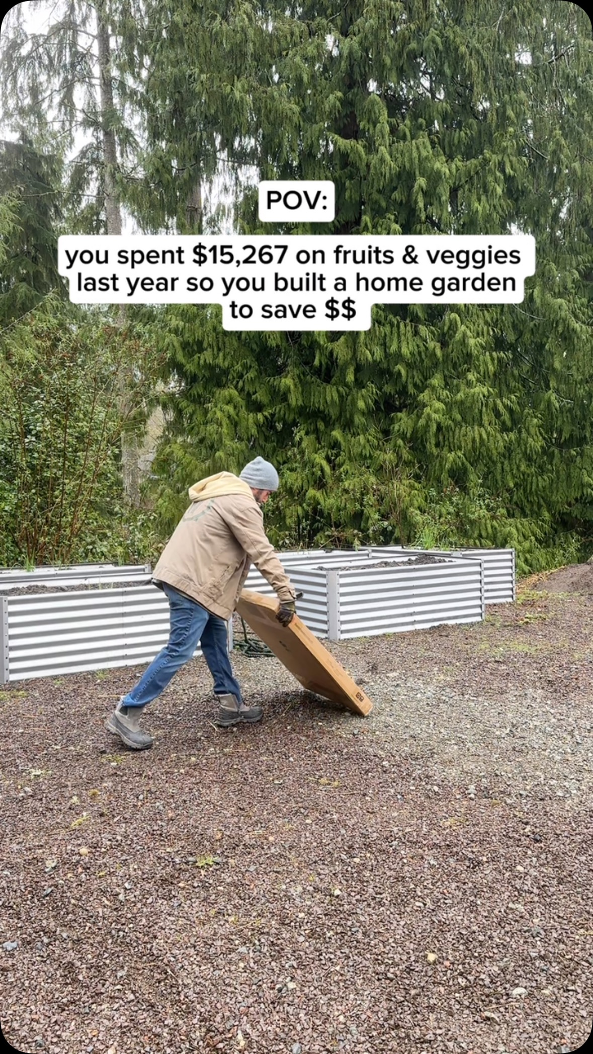 Instagram post by @elkeyzandstra for Best Choice Products. Caption reads: Spring is here!! We add a few garden beds each....