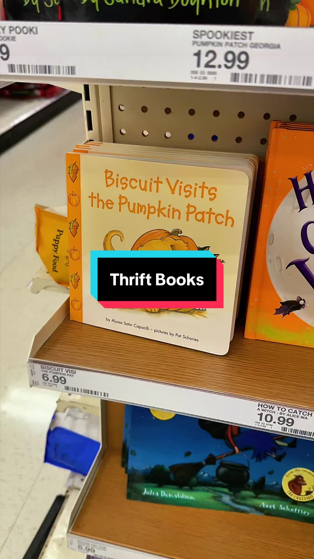 TikTok post by @misslemonkitty for ThriftBooks. Caption reads: We 🤎 saving money with @ThriftBooks Shop.