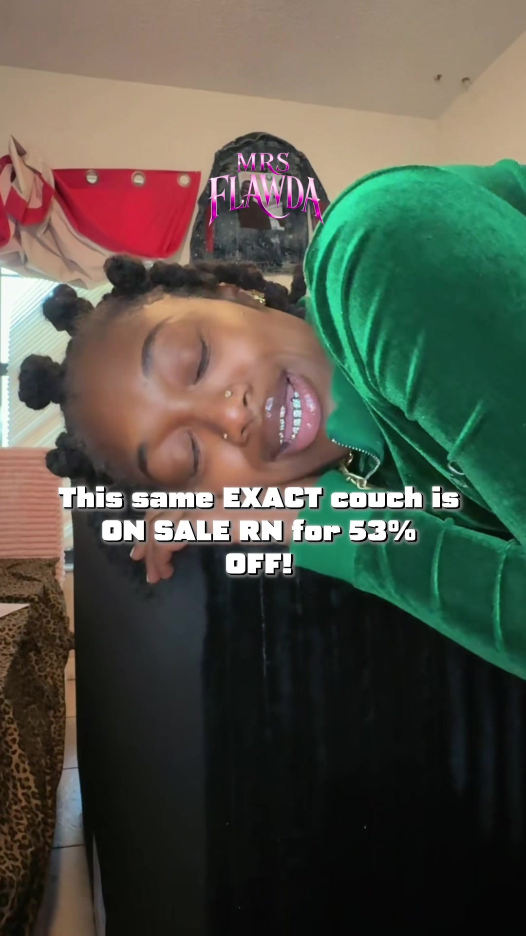 TikTok post by @mrs.flawda for Novilla. Caption reads: [...] !! MORE THAN HALF OFF YALL SNAPPED🤏🏾....