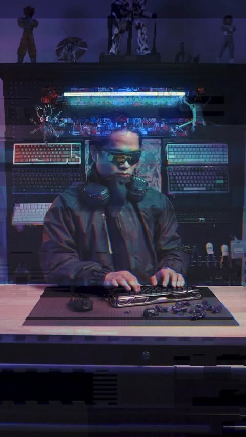 Instagram post by @studioyatco for GravaStar. Caption reads: Quick Keyboard Review of the Gravastar Mercury V60....