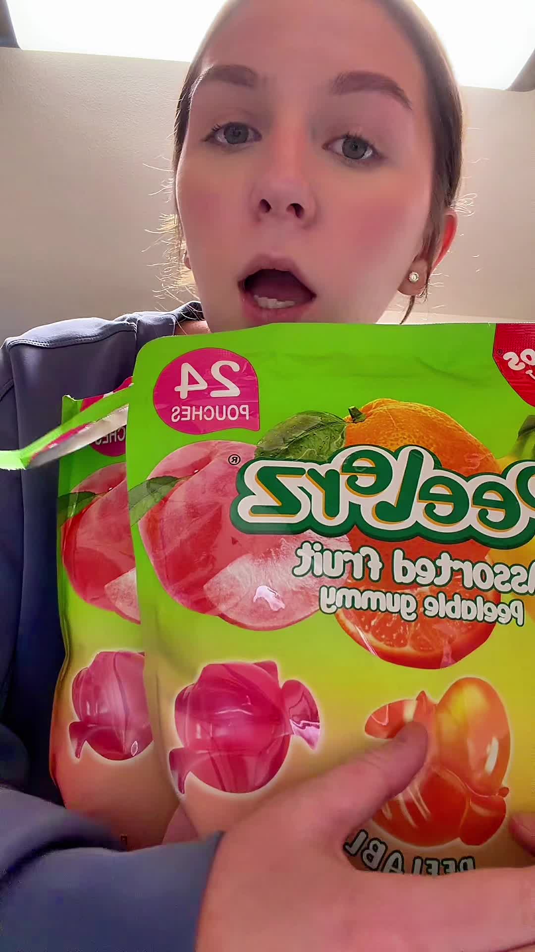 TikTok post by @drewherceg for Amos Sweets. Caption reads: @Amos Sweets #peelerz.