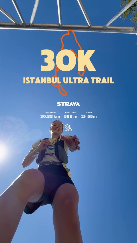 Instagram post by @running.yana for Go Türkiye. Caption reads: Istanbul Ultra Trail 30K, you were AMAZING!!!....
