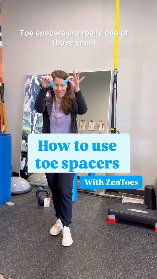 Instagram post by @drkatie_clare for ZenToes. Caption reads: [...] efforts you’re working through. @zentoes toe....