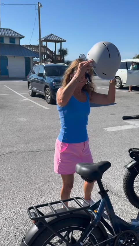 Instagram post by @janetosbornefitness for Heybike. Caption reads: I’ll be honest - an E bike was never on my....