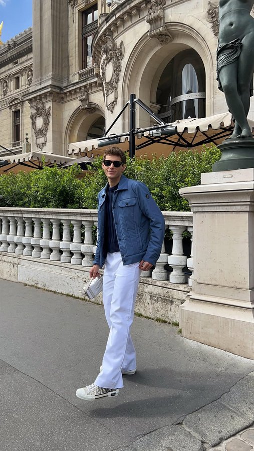 Instagram post by @iamnathangraff for Fusalp. Caption reads: Strolling around Saint-Germain in @fusalp ♥️....