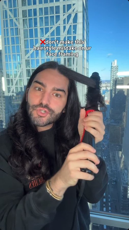 Instagram post by @mattloveshair for Revlon Hair Tools. Caption reads: the front pieces are the most important part!!....