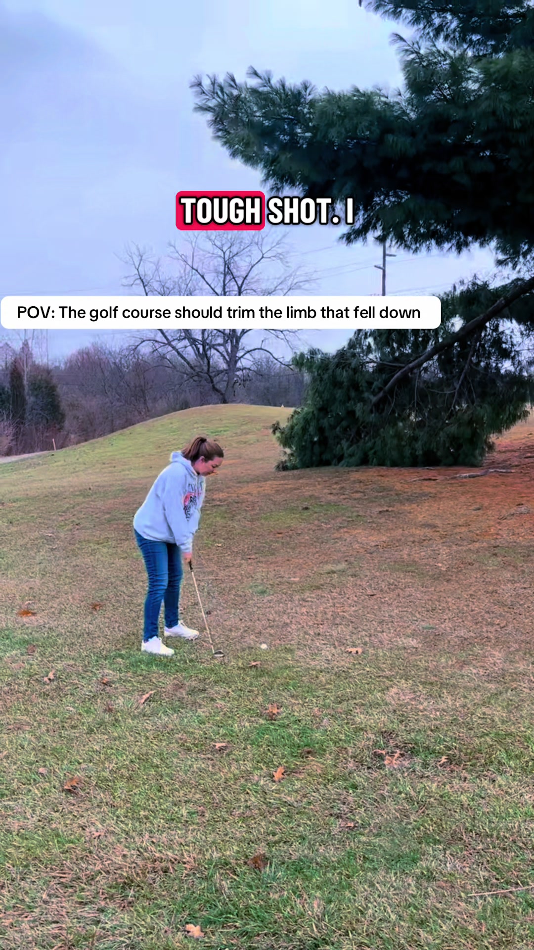 TikTok post by @stephanieshoppingspecial for 69 Golf. Caption reads: [...] is not accurate with my golf swing 😂 @69....