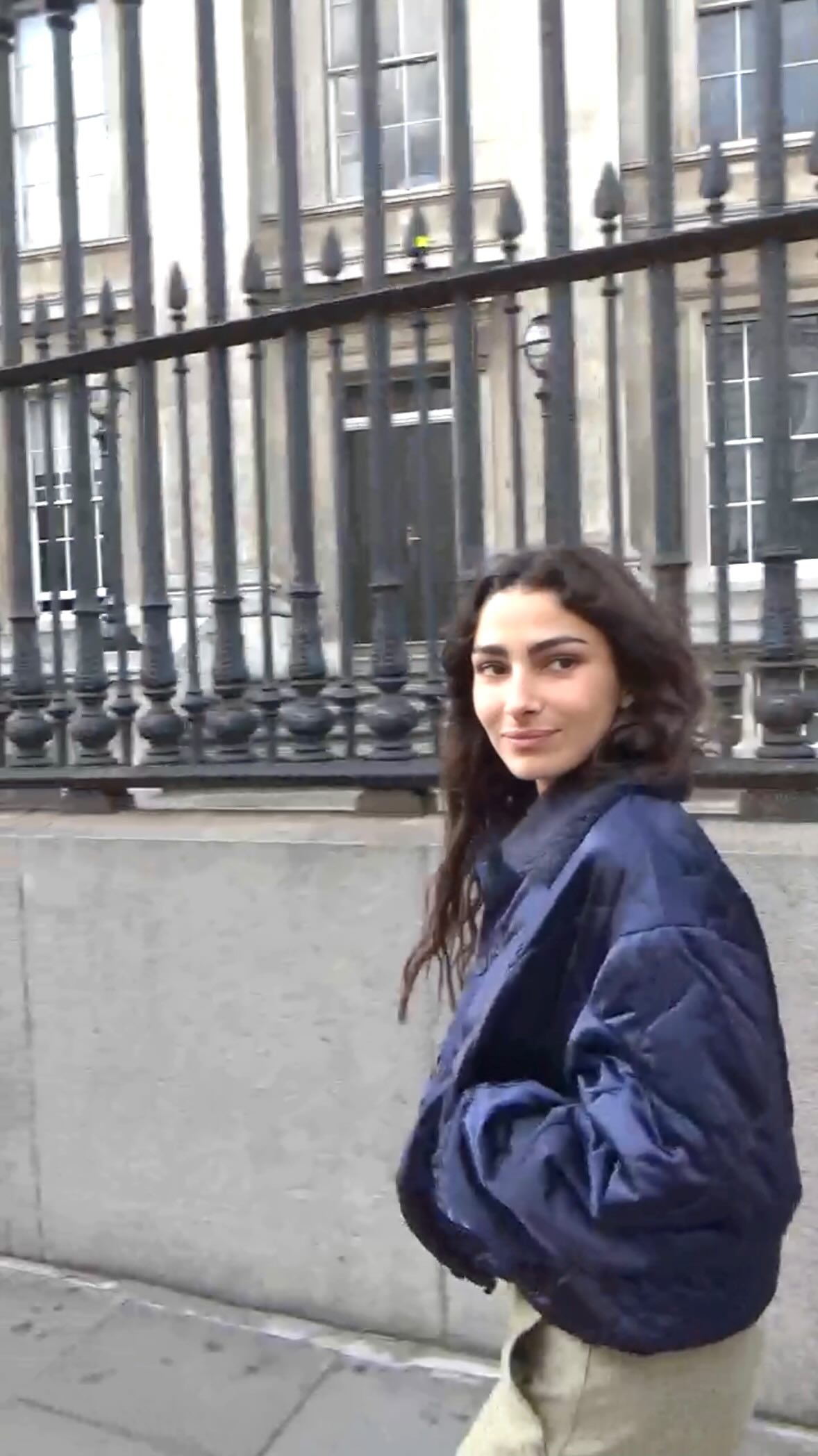 Instagram post by @skyeajones for Mother Denim. Caption reads: lfw in my @mother #motherpartner.