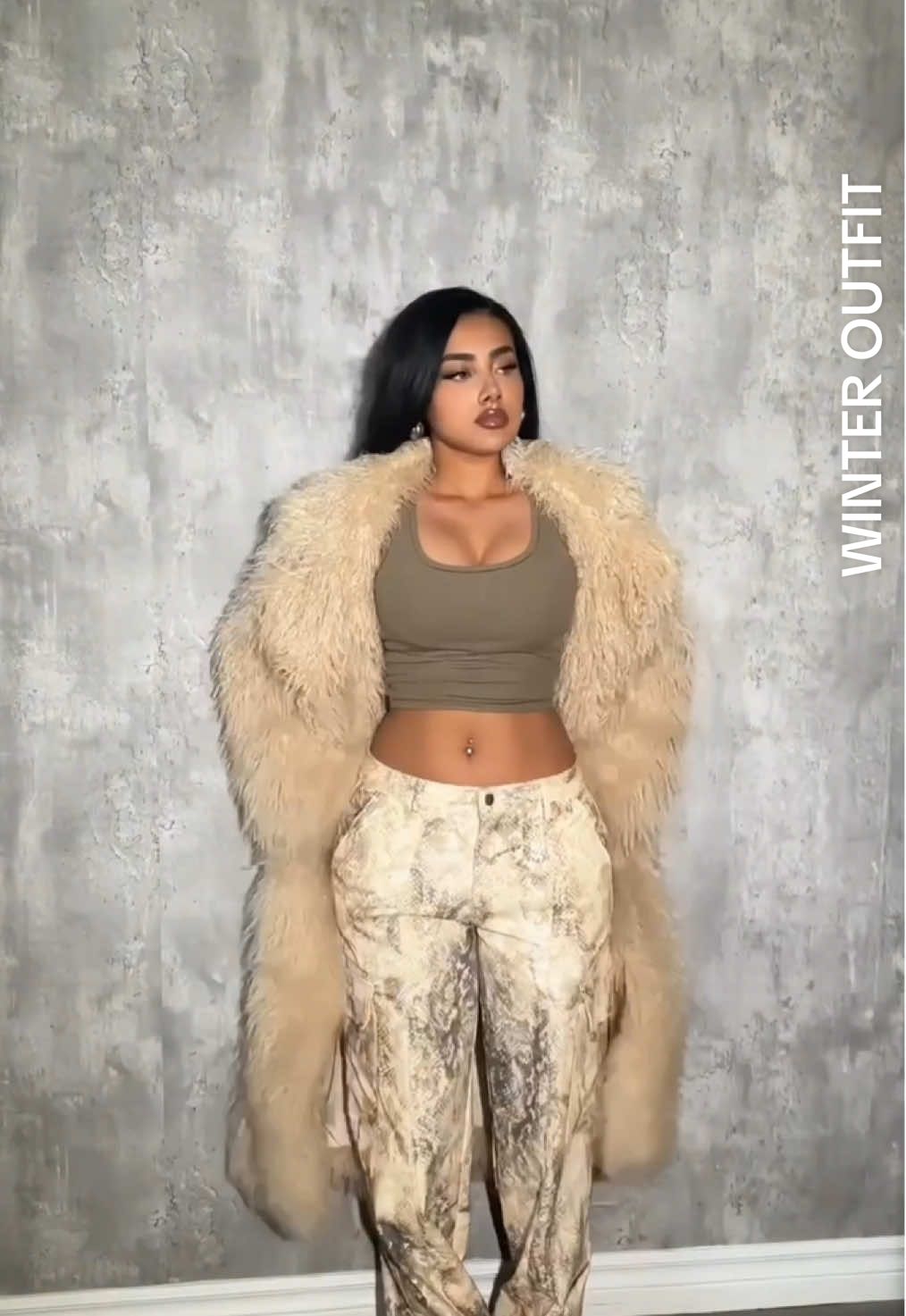 TikTok post by @zeesdigitaldiaries for Simmi London. Caption reads: [...] to pull out the fur coats tbh w/....