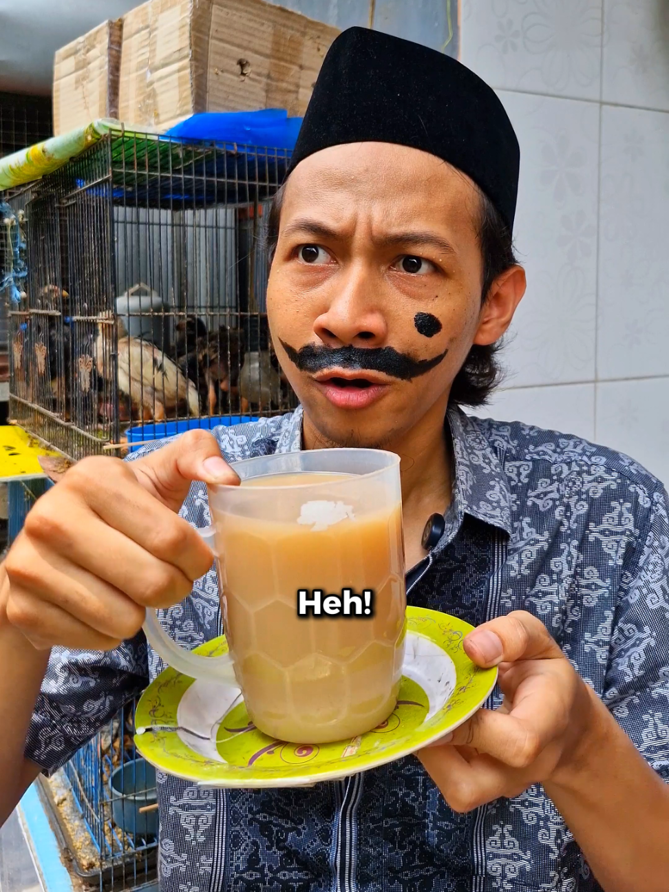 TikTok post by @nathan_suparman for AI Marvels. Caption reads: Nyoba Homeless Prank Pake AI Marvels....