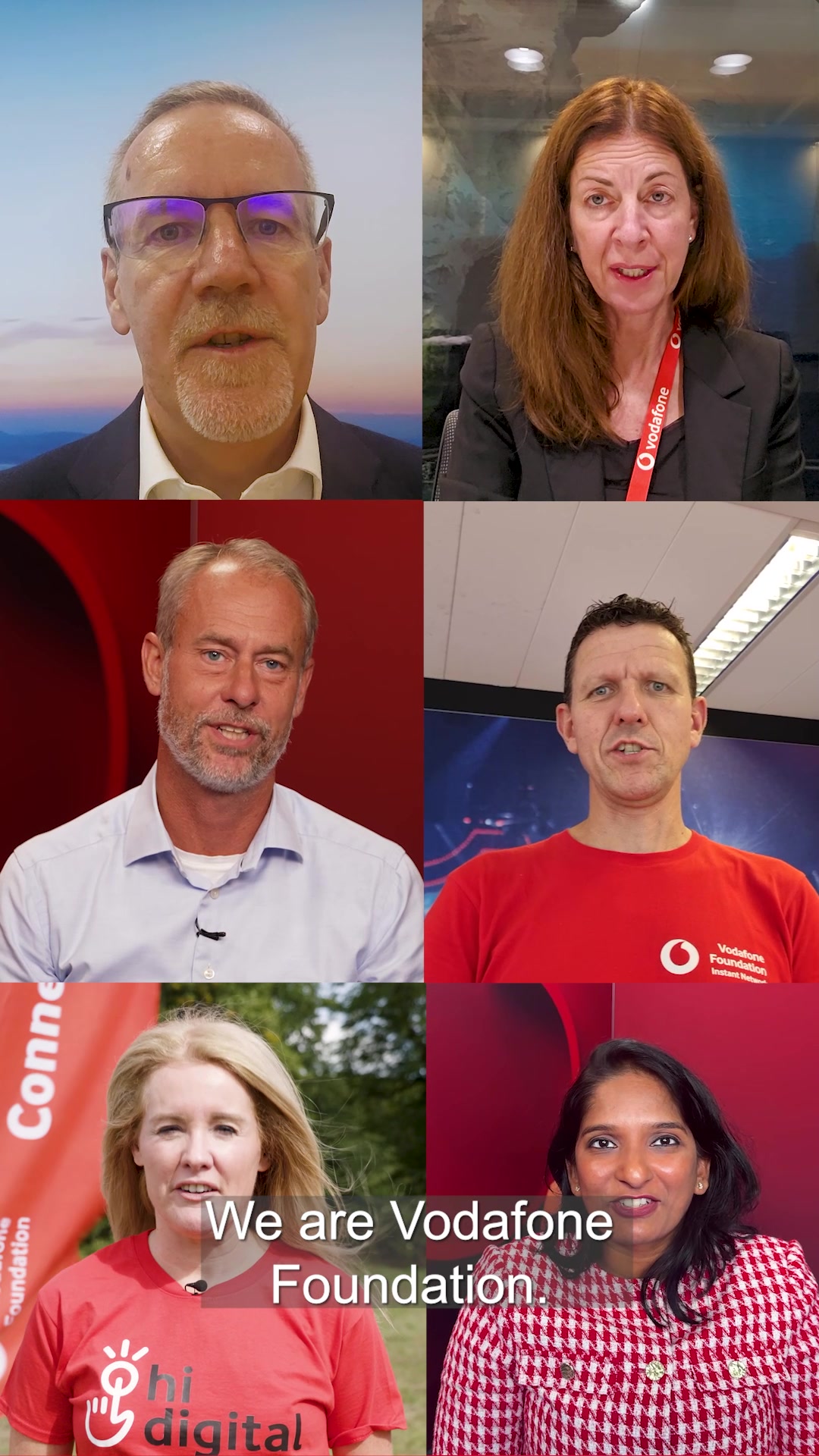 TikTok post by @vodafonefoundation for Vodafone. Caption reads: 🙌 At Vodafone Foundation we are celebrating -....