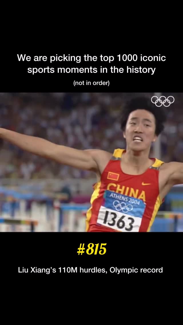 Instagram post by @iconic__sports_moments for Olympics. Caption reads: The record that’s been standing for 21 years. Liu....
