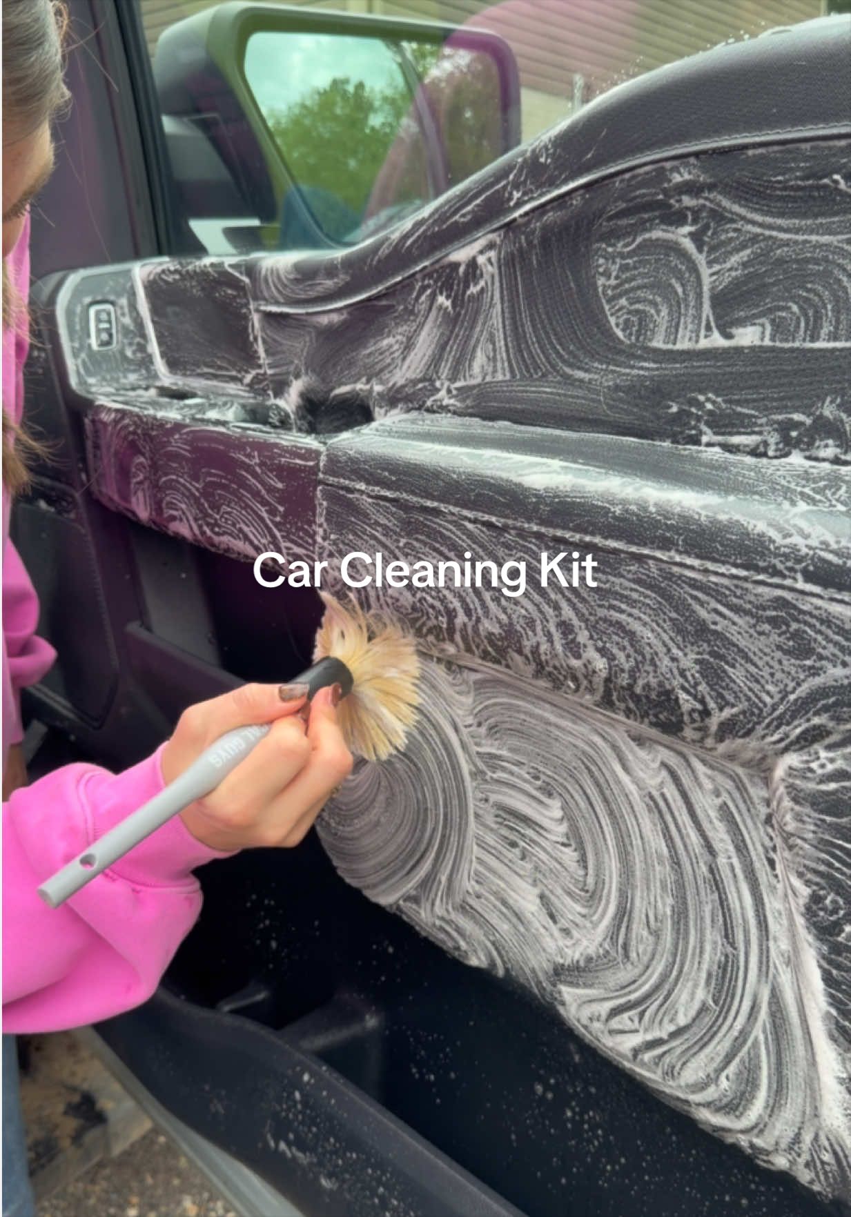 TikTok post by @kelsiecloak for Chemical Guys. Caption reads: cleaning is therapeutic ☺️ #asmr #chemicalguys....