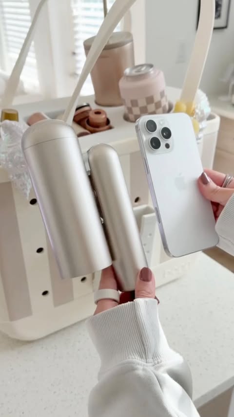 Instagram post by an influencer for Amazon Beauty. Caption reads: [...] #travelmusthave #amazonbeauty #hairdryer.