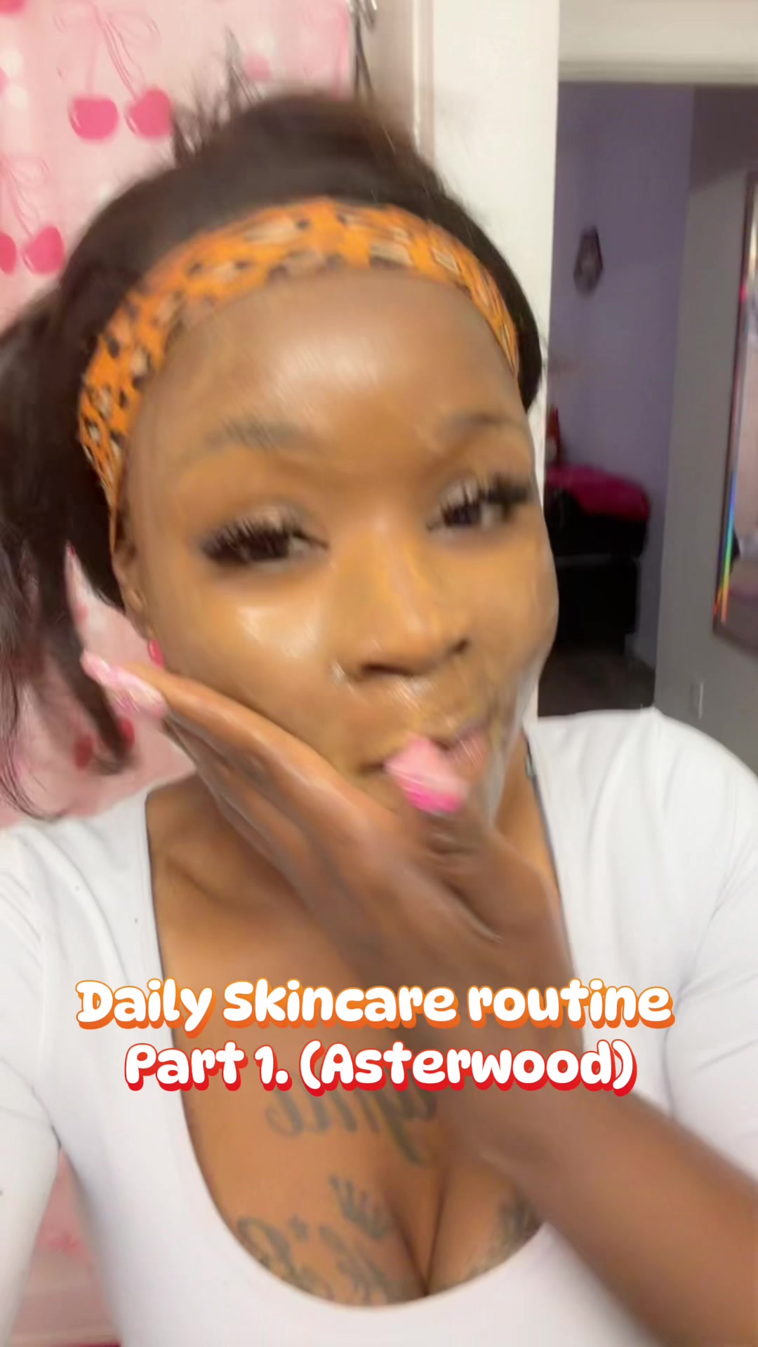 TikTok post by @chyna.mokickz for Asterwood Beauty. Caption reads: @Asterwood Barrier Boost Cleansing Gel -....