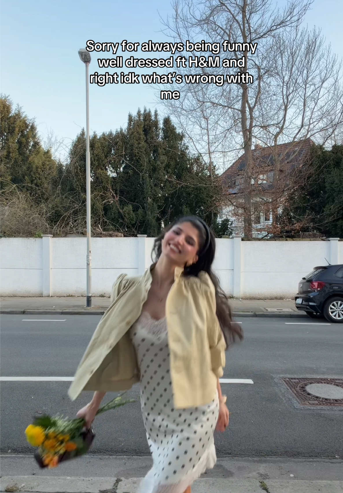 TikTok post by @rashanmh for H&M. Caption reads: Anzeige - @H&M made it possible 🤍.