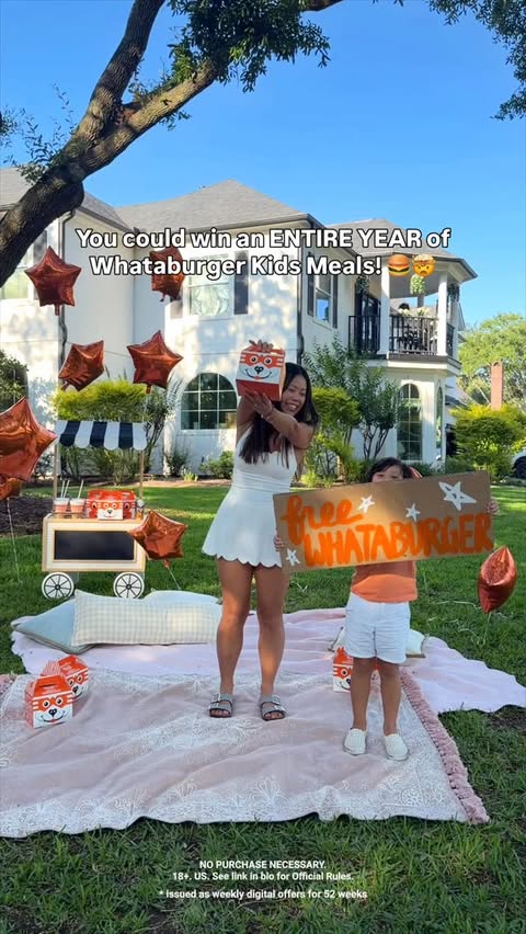 Instagram post by @joyfullygreen for Whataburger. Caption reads: [...] #ad ✨🍔You could win a YEAR of Whataburger....