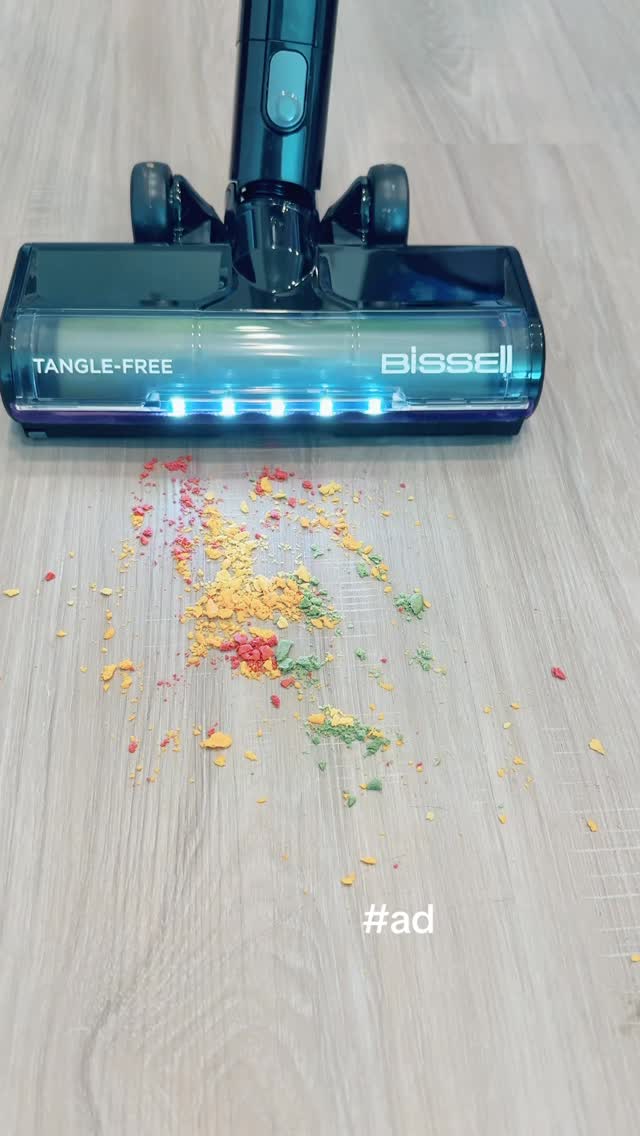 Instagram post by @emskingg for Bissell. Caption reads: #ad Messes happen QUICK and I fully believe the....