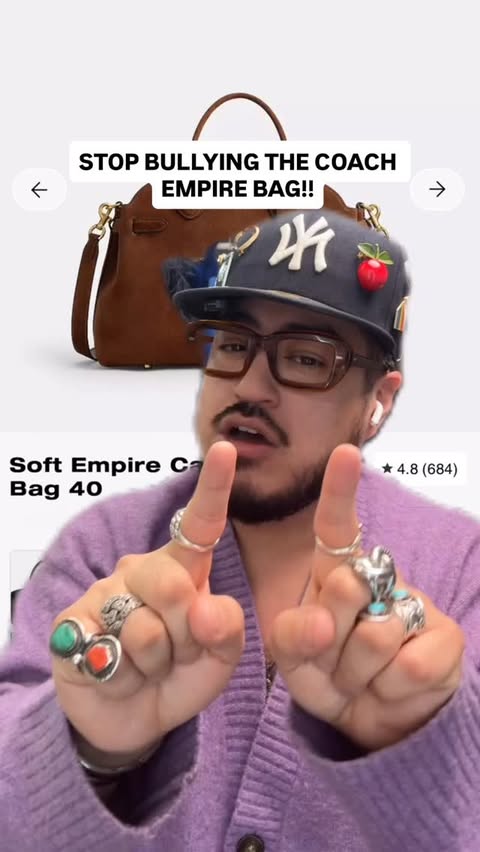 Instagram post by @thechrisgarces for Coach. Caption reads: This coach bag is MULTITALENTED MULTIFACETED [...].