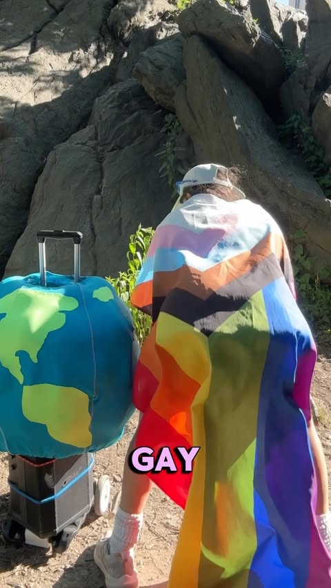 Instagram post by @hilatheearth for Dr. Bronner's. Caption reads: Earth is Gay ! Nature is Queer ! 🌈🌍....