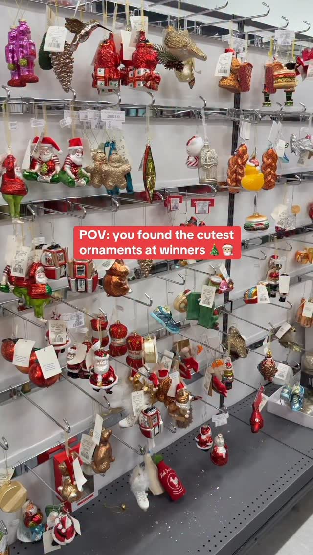 Instagram post by @jsapproved for Winners. Caption reads: which ornament are YOU picking from @winners ??....