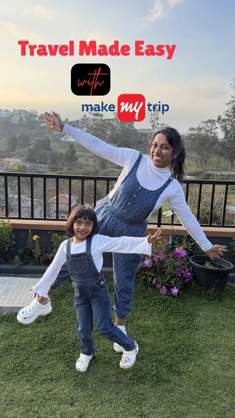 Instagram post by @usandthelittleone for MakeMyTrip. Caption reads: [...] we loved booking an Outstation Cab on....