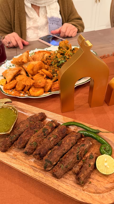 Instagram post by @abihajkhan for Shan Foods. Caption reads: [...] my business making kababs using....