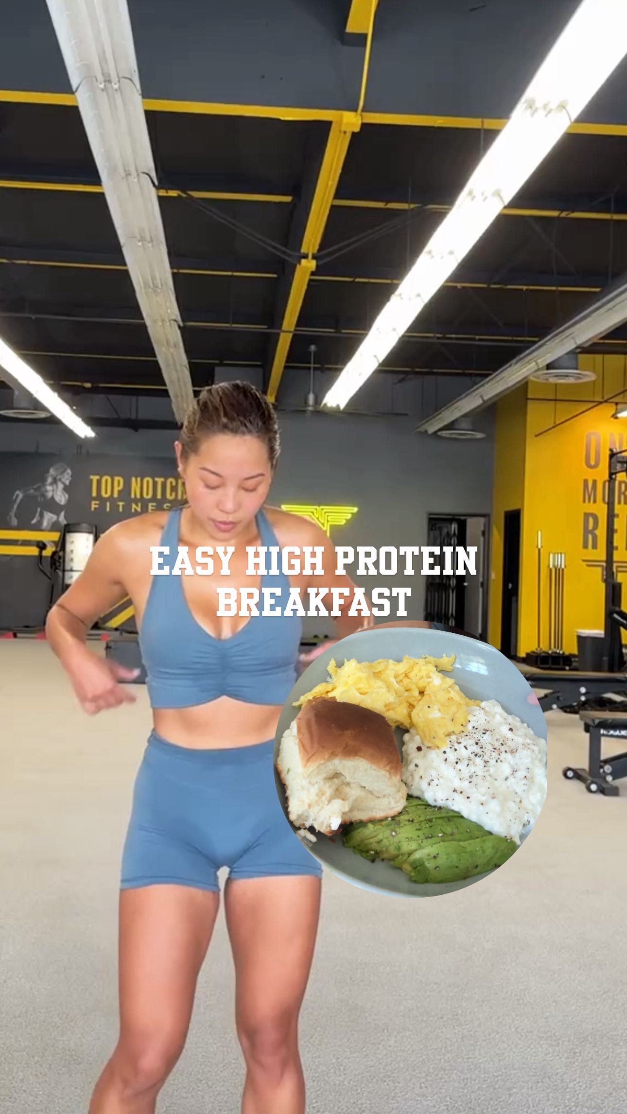 Instagram post by @flexxwithbex for Paragon Fitwear. Caption reads: [...] to see! 🥗🍔🥪 Wearing @paragonfitwear core....