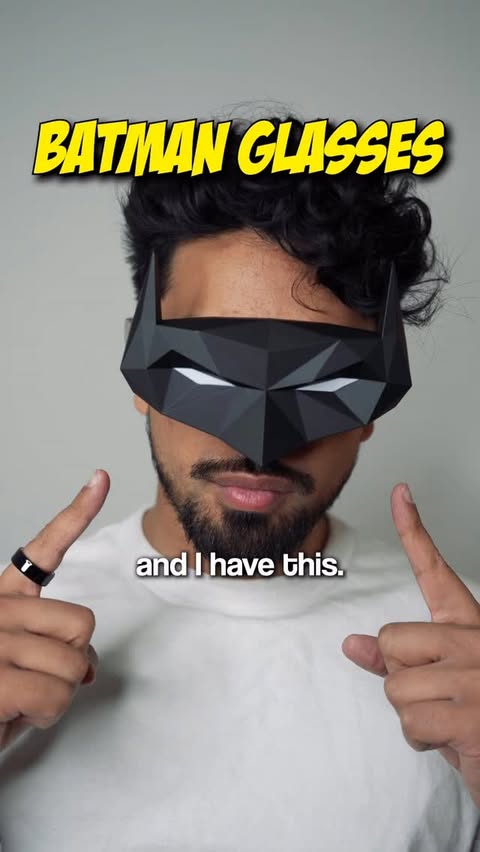Instagram post by @shimmerwali for RayNeo. Caption reads: [...] the Batcomputer. I just wear mine. The....