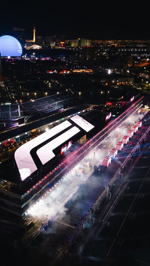 Instagram post by @saracroce98 for Pirelli. Caption reads: [...] Laps experience at the F1 in Vegas with....