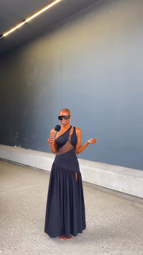 Instagram post by @_noku_m for Mew Mews. Caption reads: [...] Blessed Babe 💞🫰🏿 Dress : @mewmewsofficial....