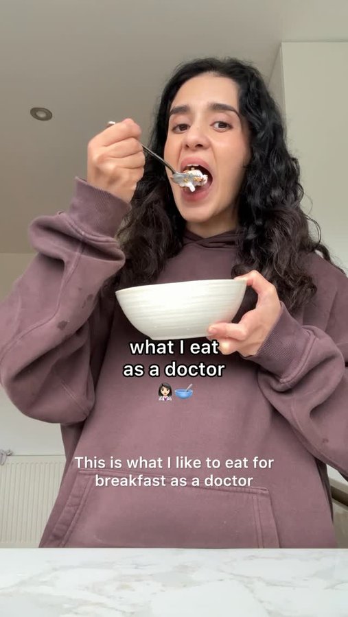 Instagram post by @emanmbutt for Activia. Caption reads: AD my current go-to breakfast made with my....