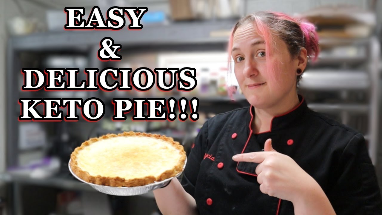 YouTube post by @KetoUpgrade for Perfect Keto. Caption reads: Silky Creamy Keto Custard Pie w/Flaky Pie Crust!!!....