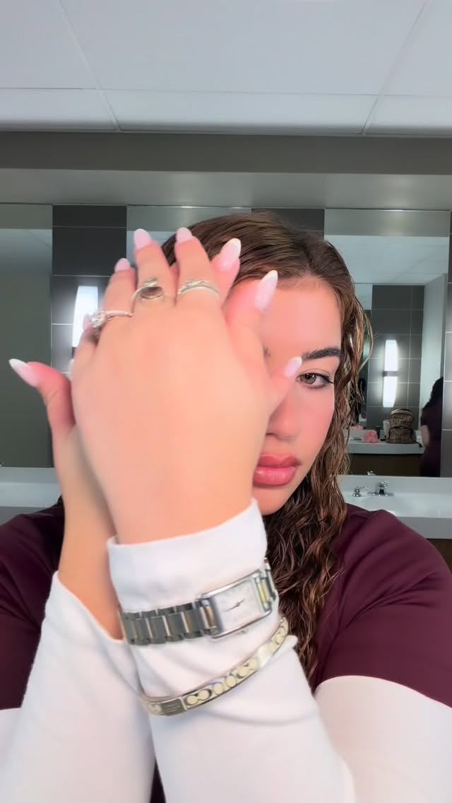 Instagram post by @mayi_taupier for Round Lab. Caption reads: Everyday Makeup 🎀 using @roundlab_us skincare.