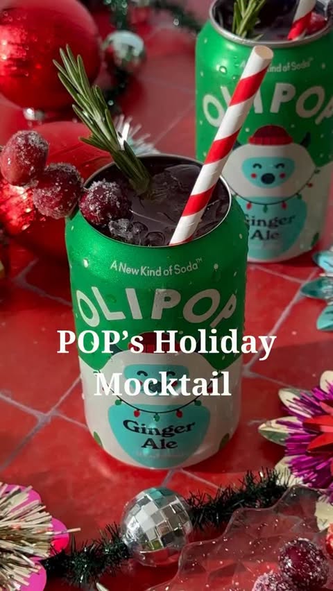 Instagram post by @bevsbybeverly for OLIPOP. Caption reads: A mocktail so good, Pop put their name on it 🥂....